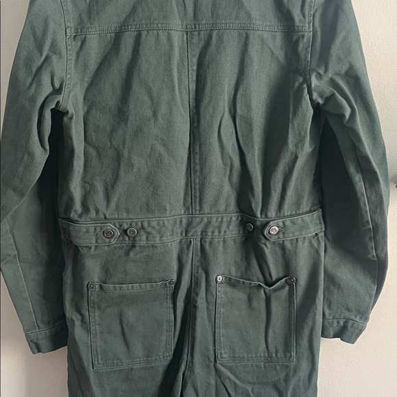 RVCA Green Button-Up Coverall jumpsuit - Picture 4 of 9